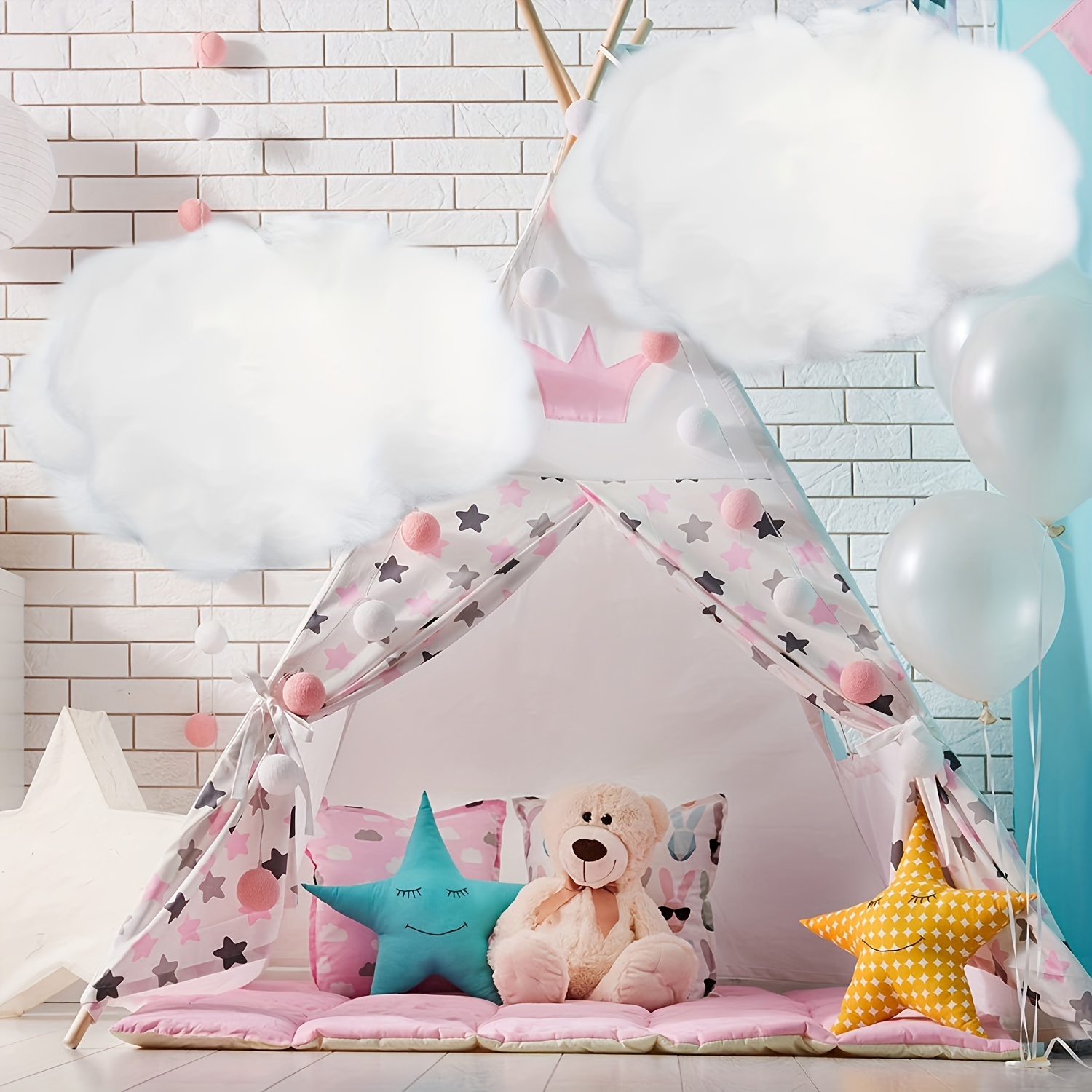 On Cloud 2 - Globos blancos en la nube, decoraciones de fiesta de segundo  cumpleaños para niña de 1 año, decoración de invitación para fiesta de 2