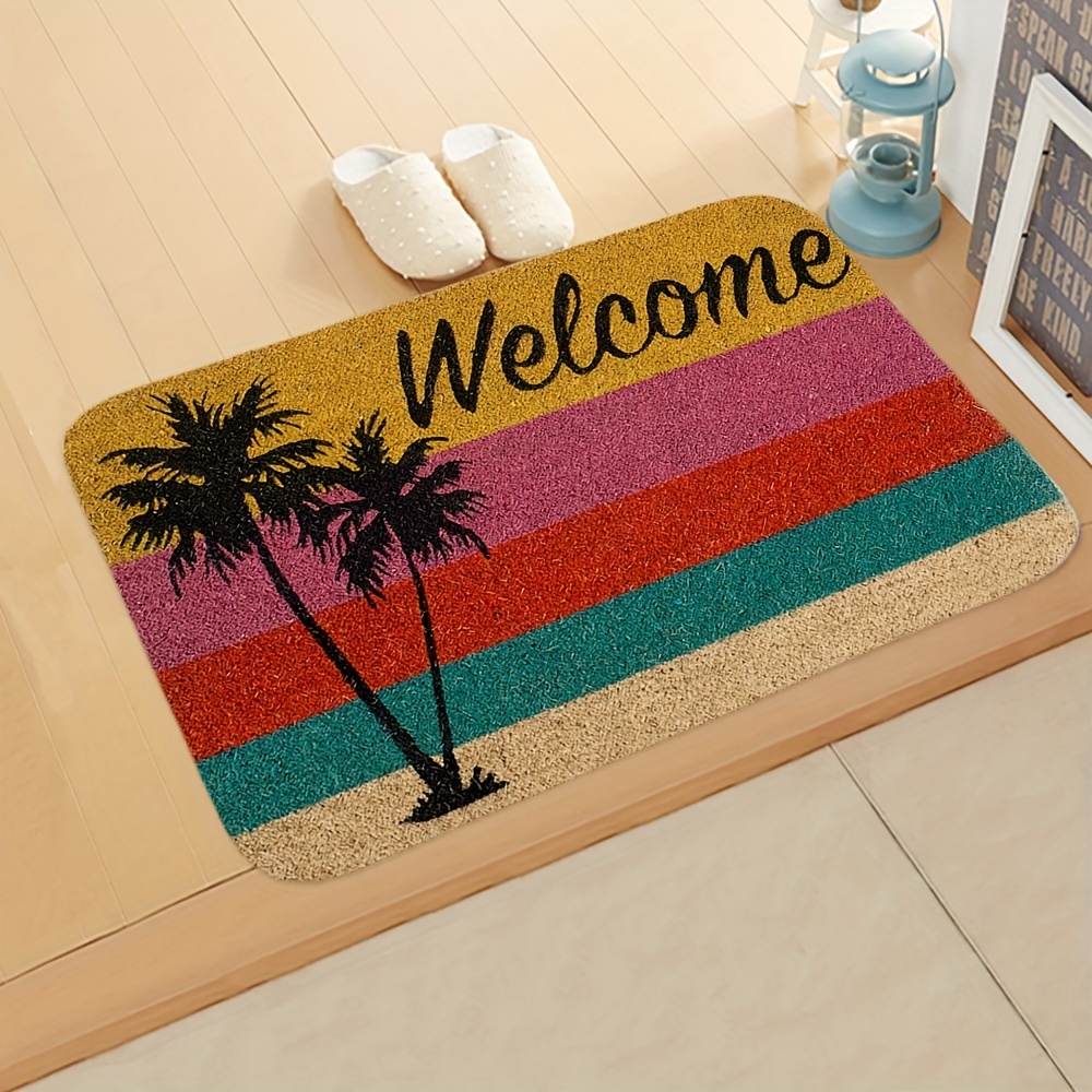 Dirt Resistant Welcome Doormat, Low Pile Indoor Outdoor Entrance Mat,  Absorbent Bath Mat, Suitable For Living Room Bedroom Bathroom Kitchen  Balcony Patio Carpet - Temu