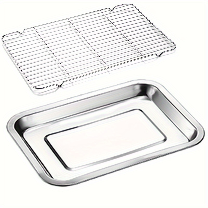 Stainless Steel Baking Sheet And Crisper Tray For Oven - Temu