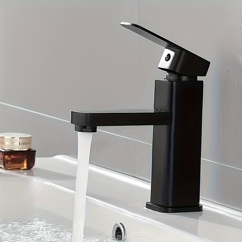 Robinet salle de bain mitigeur de lavabo bas chromé anticalcaire vidage  inclus TBD