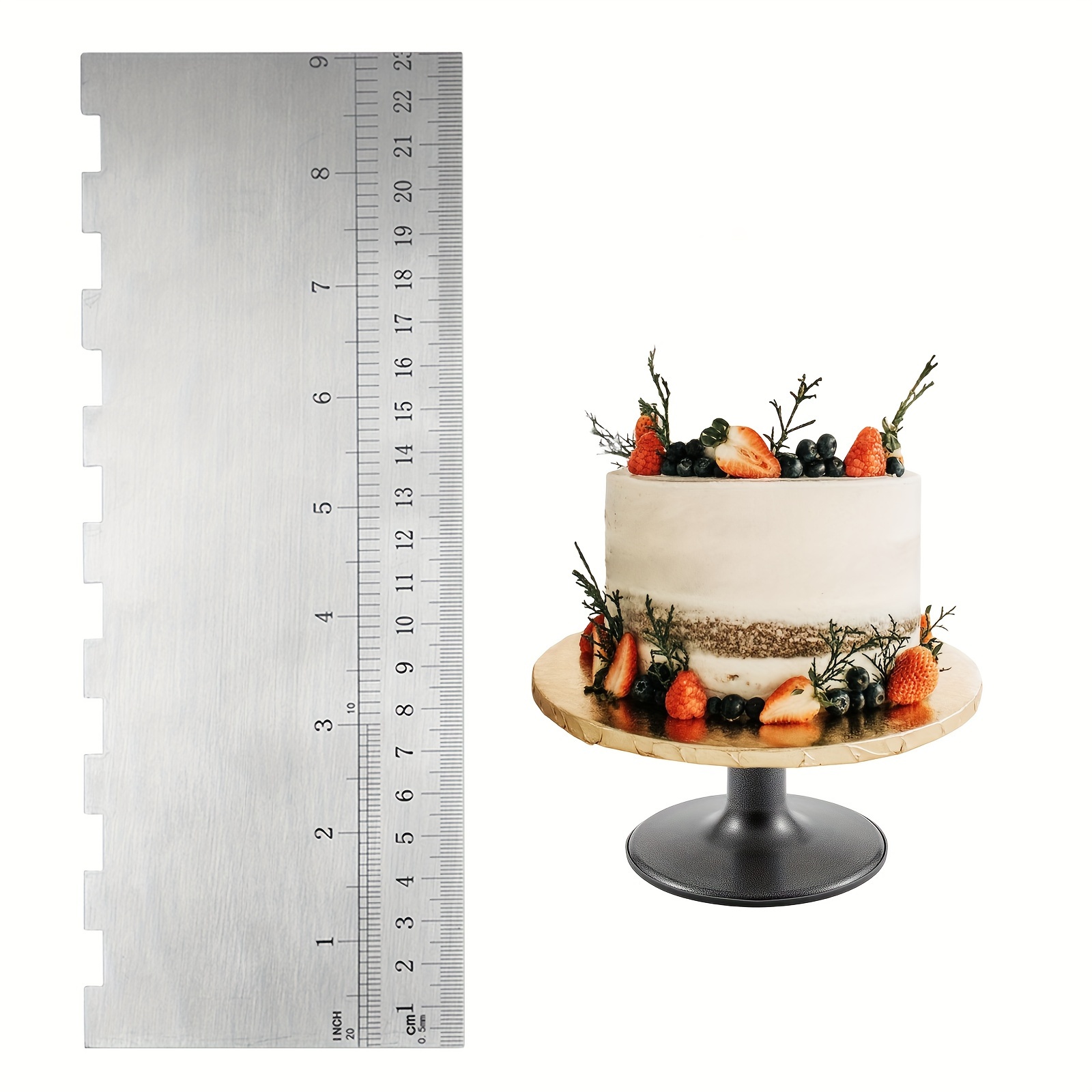 Stainless Steel Adjustable Height Cake Scraper Fondant Cake - Temu