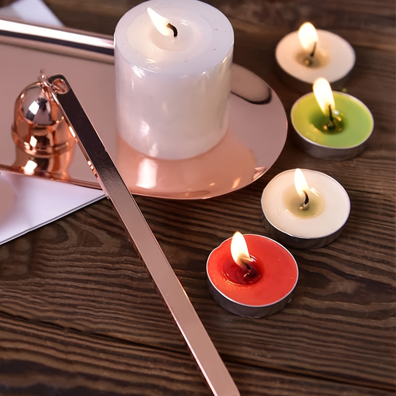 Modern simple aromatherapy candle tool cover candle holder stainless steel  candle wick cover candle cutter candle holder toolset