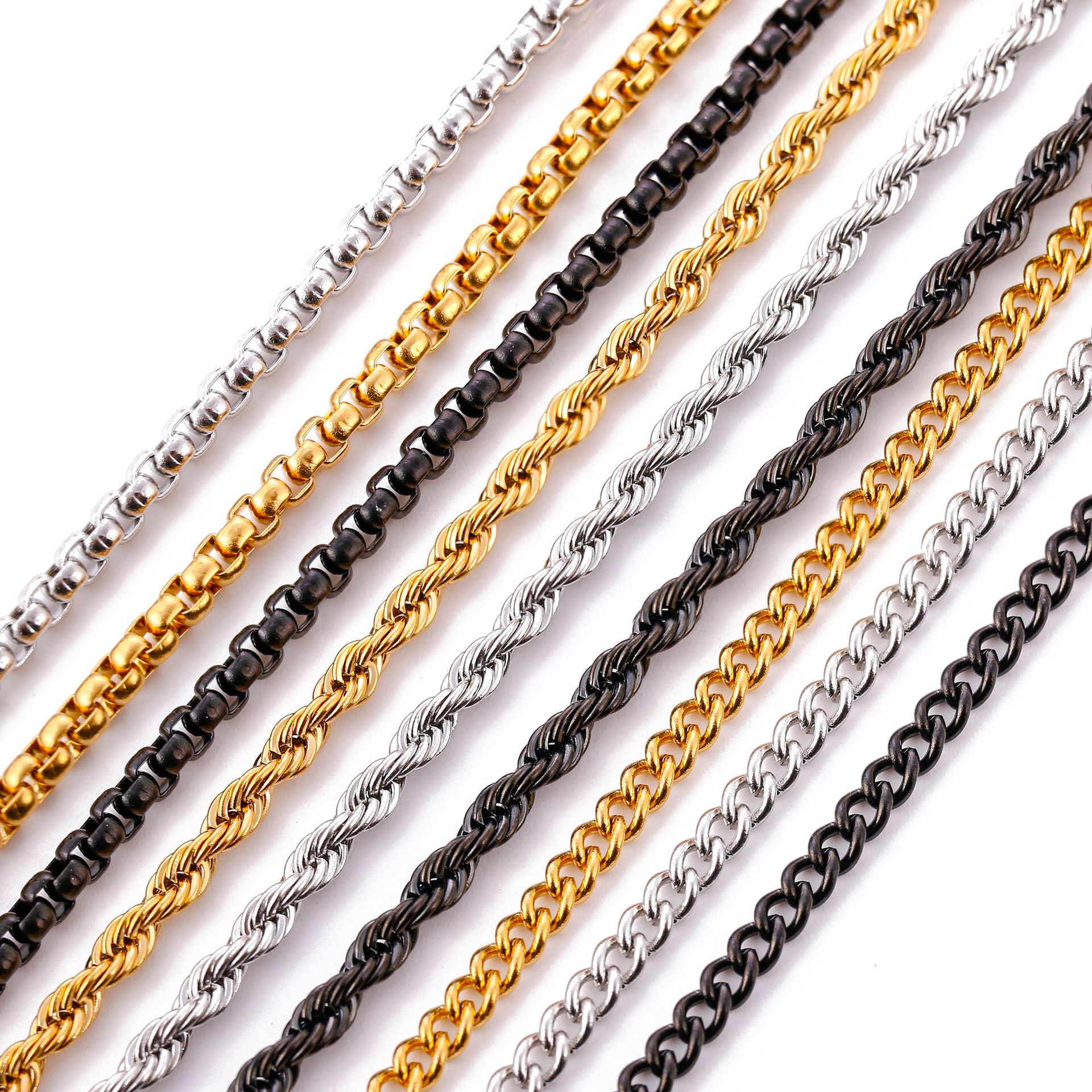 1meter Stainless Steel Cross Charm Beaded Link Chains For Jewelry Making  DIY Necklace Bracelet, Colorfast Golden Diy Chain Material