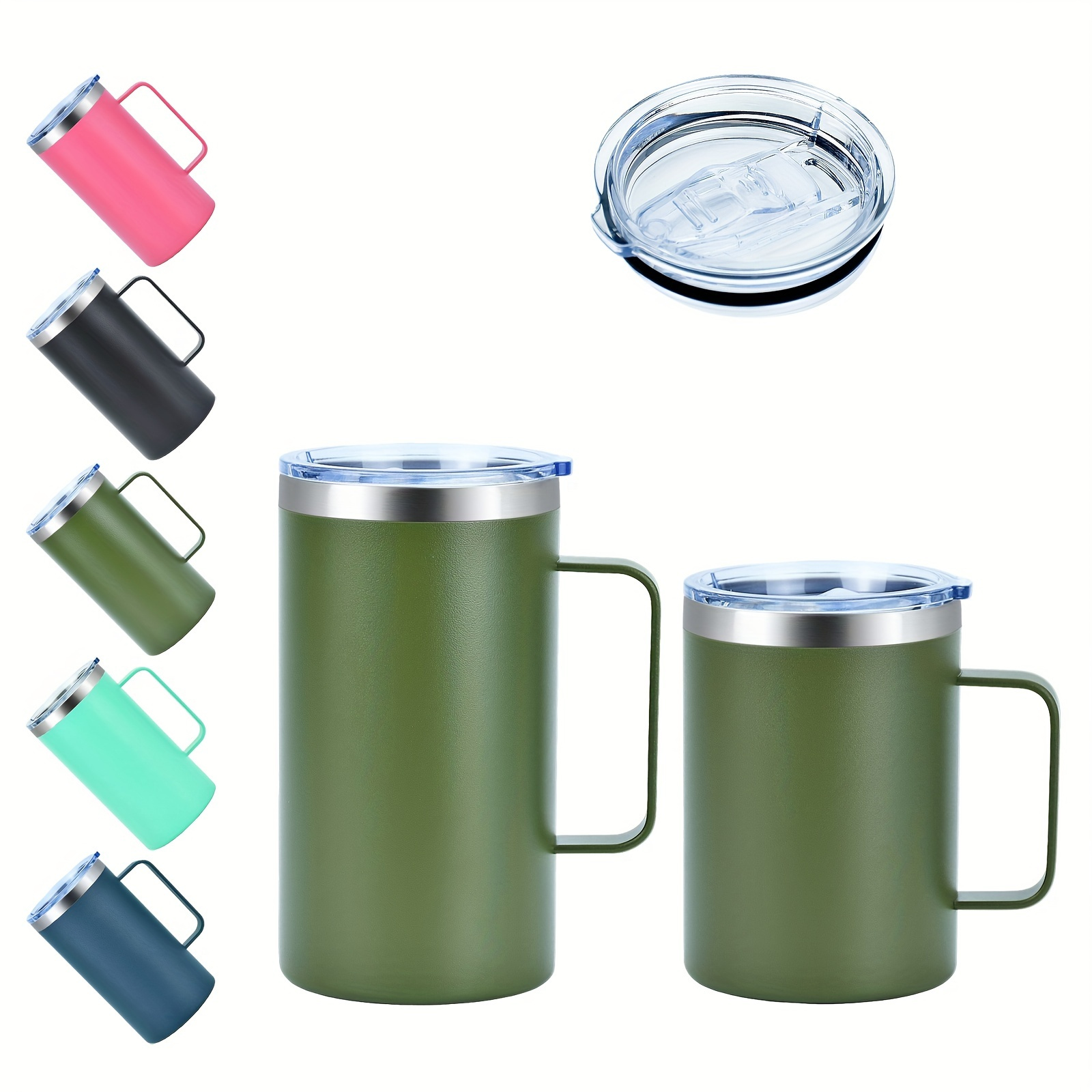 Tumbler Lid, Flat Bottom Cup Cover For Rambler And Lowball Tumblers Cups,  Sliding Splash Proof, Pipette Friendly - Temu