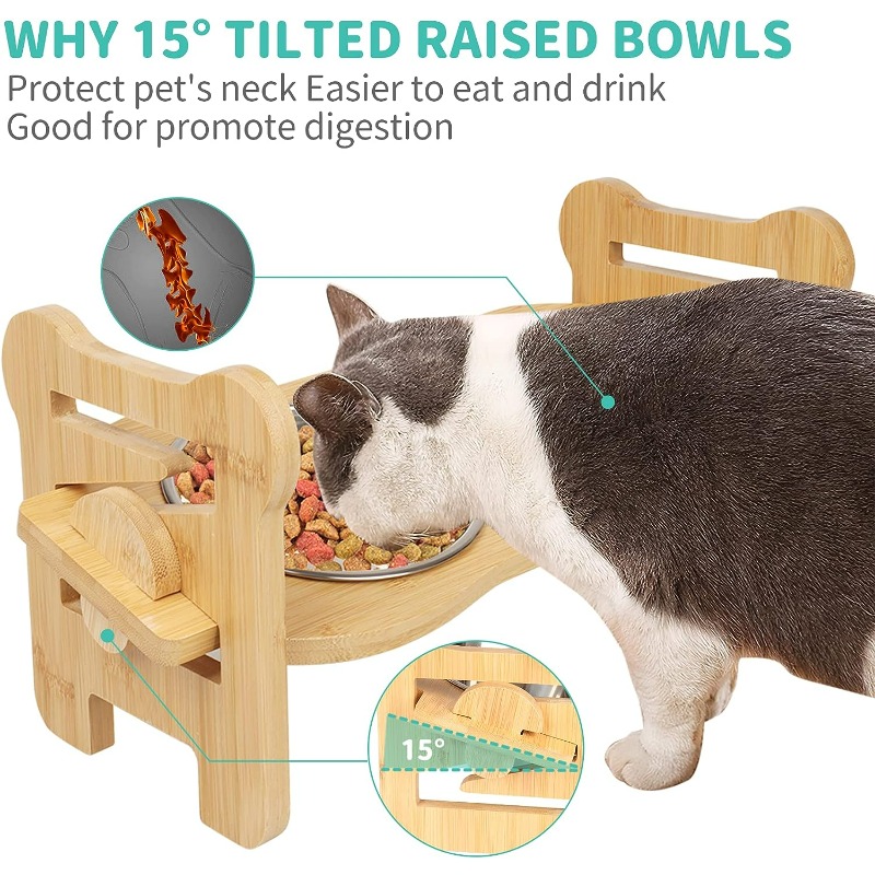 Multi Heights Folding Feeder Raised Dog Cat Bowls Adjustable - Temu