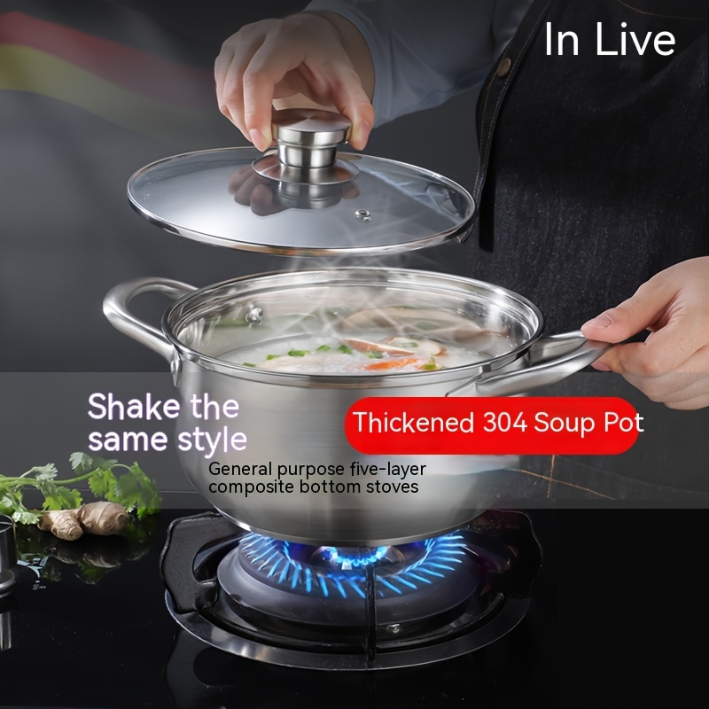 Innovative Gray Glass Pot With Double Handle And Ceramic Stove Soup,  Perfect For Healthy Soups And Stews - Temu