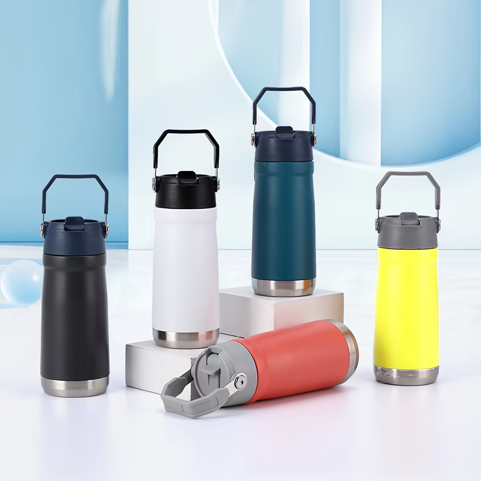 400ML Children Thermos Water Bottle Kids Thermos Mug Baby Duck Billed Straw  316 Stainless Steel Vacuum Flasks Tumbler Thermo Cup