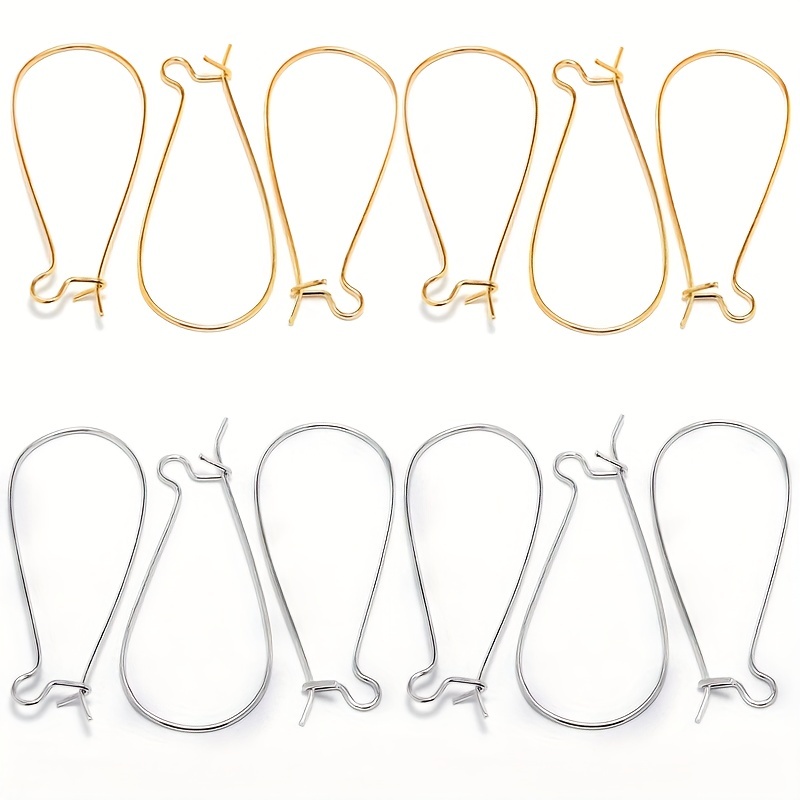 200pcs Open-Connectors for Safety Non-Allergenic Plastic Earring Hooks Ear  Wire Anti Allergy Hooks Earring Findings DIY Jewelry Making for Sensitive