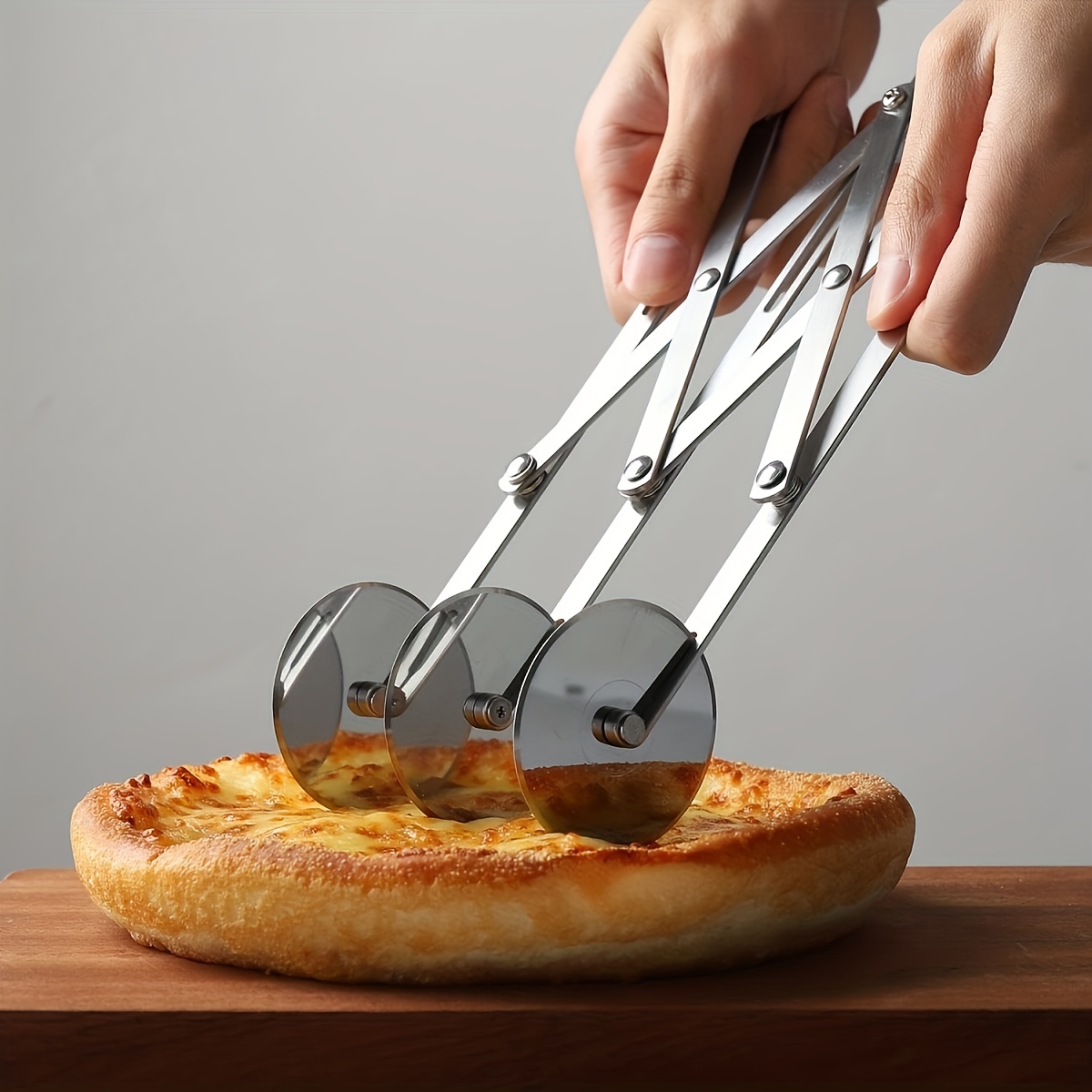 Food Grade Stainless Steel Pizza Cutter Multi-Wheel Dough Divider