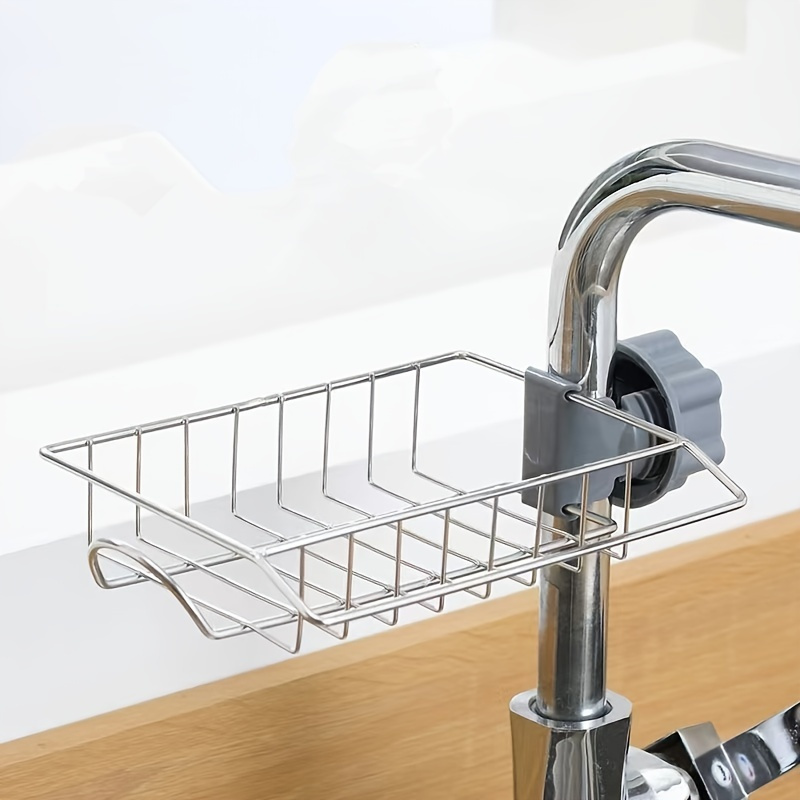 Space Aluminum Adjustable Shelf Punch-free Faucet Rack Large