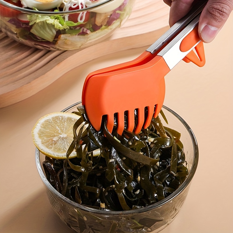 Kitchen Set with Masher, Tongs, Skimmer, Spatula, and Brush, Red Articulos  de cocina y hogar ofertas