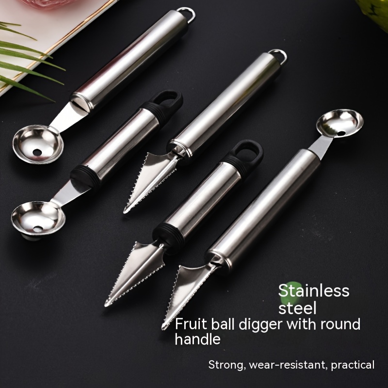 Stainless Steel Triangular Carving Tools for Apple Watermelon