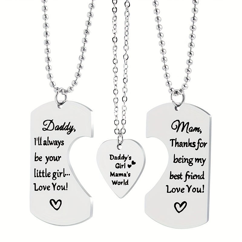 Daddy daughter clearance necklace set