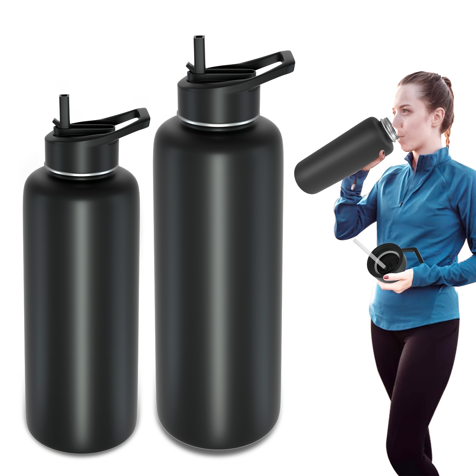 316 Stainless Steel Insulated Jug Water Bottle With Straw - Temu