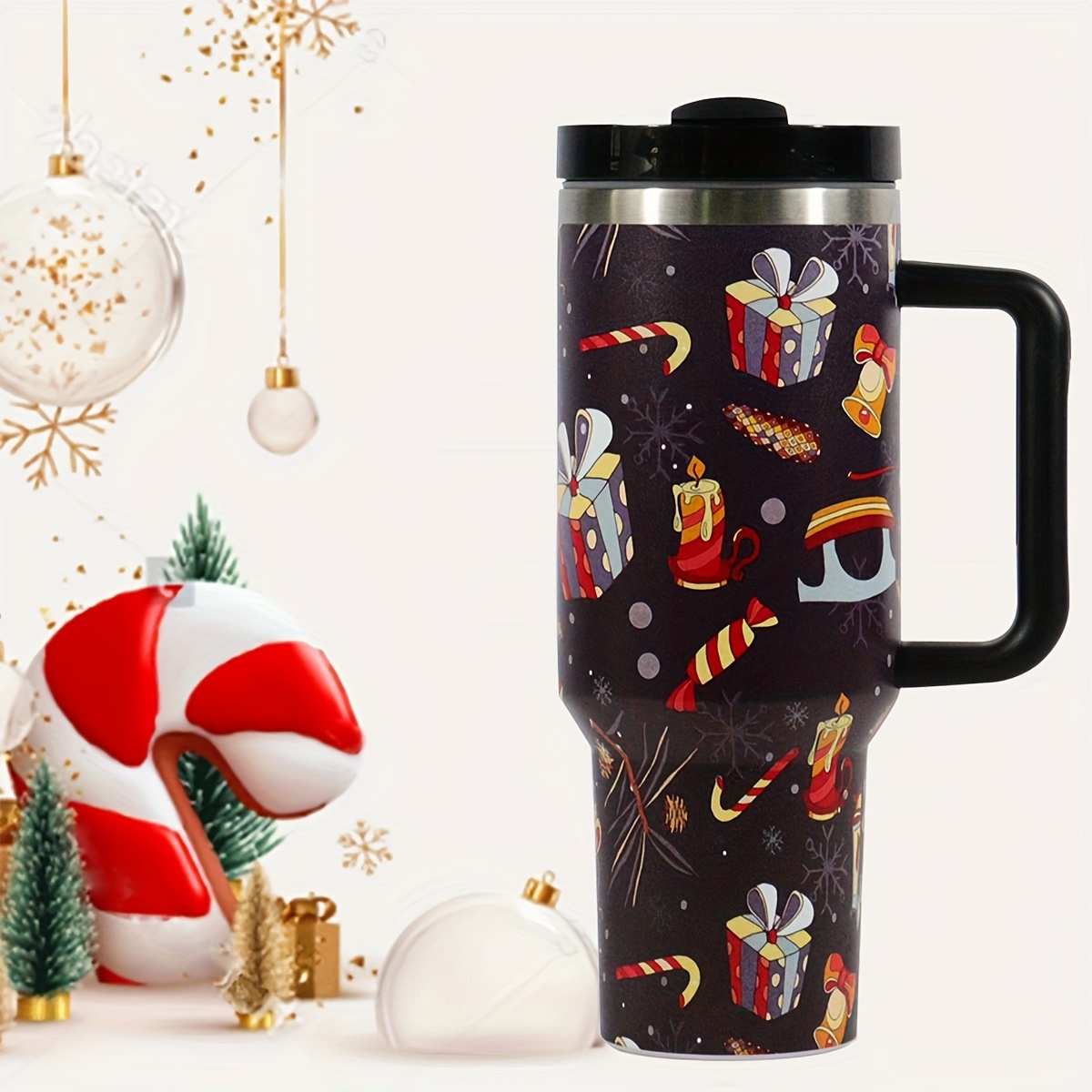 40oz Christmas Stainless Steel Tumblers with Handle