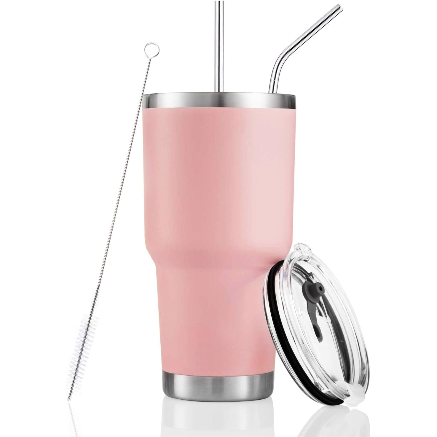 Vigo Coffee Mug With Lid And Straw Stainless Steel Coffee - Temu