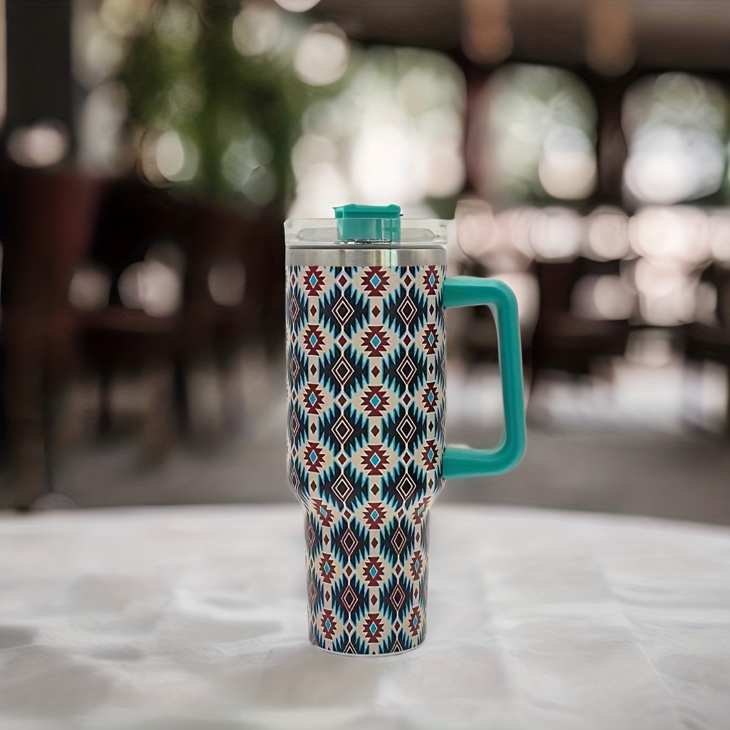 Pendleton Patterned 20oz Stainless Steel Hot/Cold Tumbler Set (Blue & Gray)