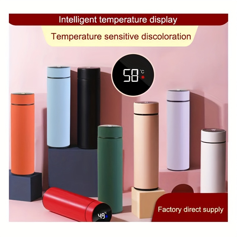 LV 03 Thermal Tumbler LED Touch Display Temperature Stainless Steel Flask  Keep Warm and Cold 500ml