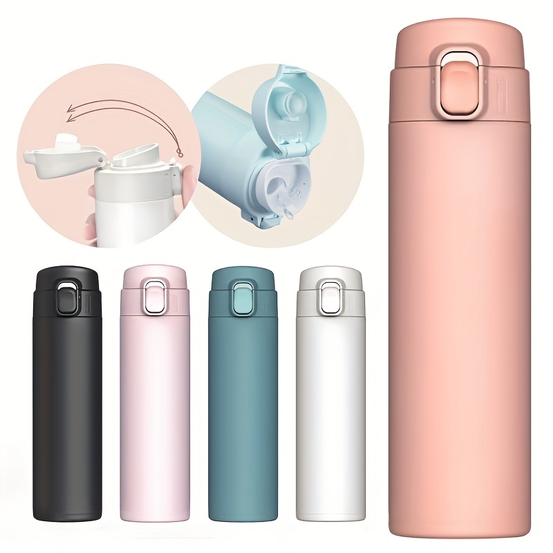 1pc 500ml White Stainless Steel Insulated Water Bottle With Portable Small  Mouth, Leakproof Seal And Vacuum Technology - Ideal For Outdoor, Travel,  Sport And Gift Giving