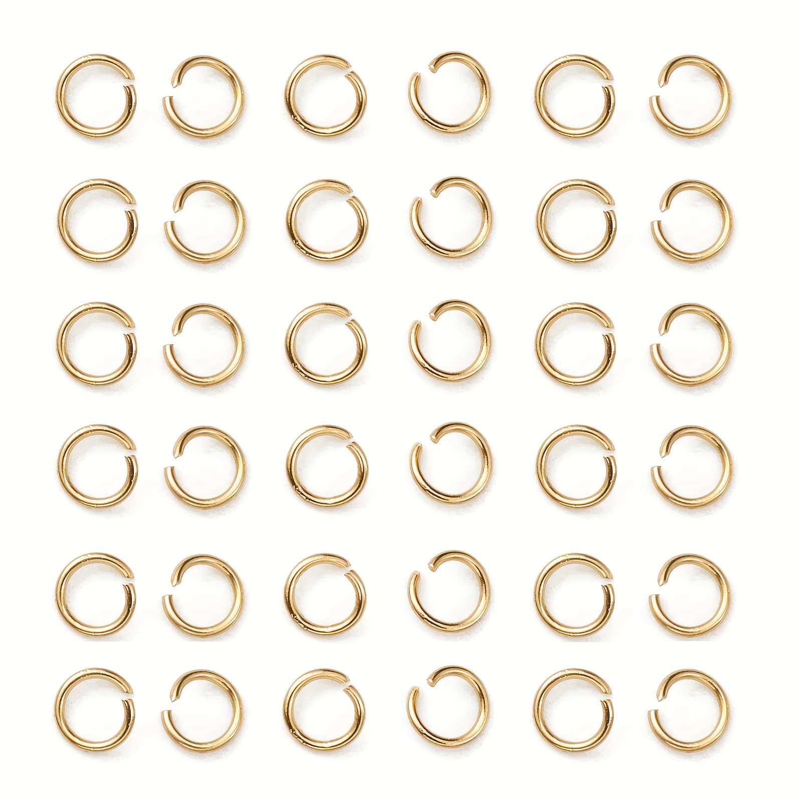 1500pcs Gold Jump Rings for Jewelry Making 4mm Gold Plated Open Jump Rings  for Craft Making Supplies