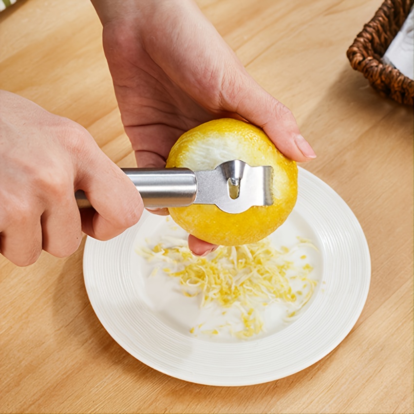  2Pcs Lemon Zester Tool Citrus Peeler Zester Grater with Handle  Stainless Steel Fruit Grater Peeling Knife Multipurpose Kitchen Gadgets Bar  Accessories : Home & Kitchen