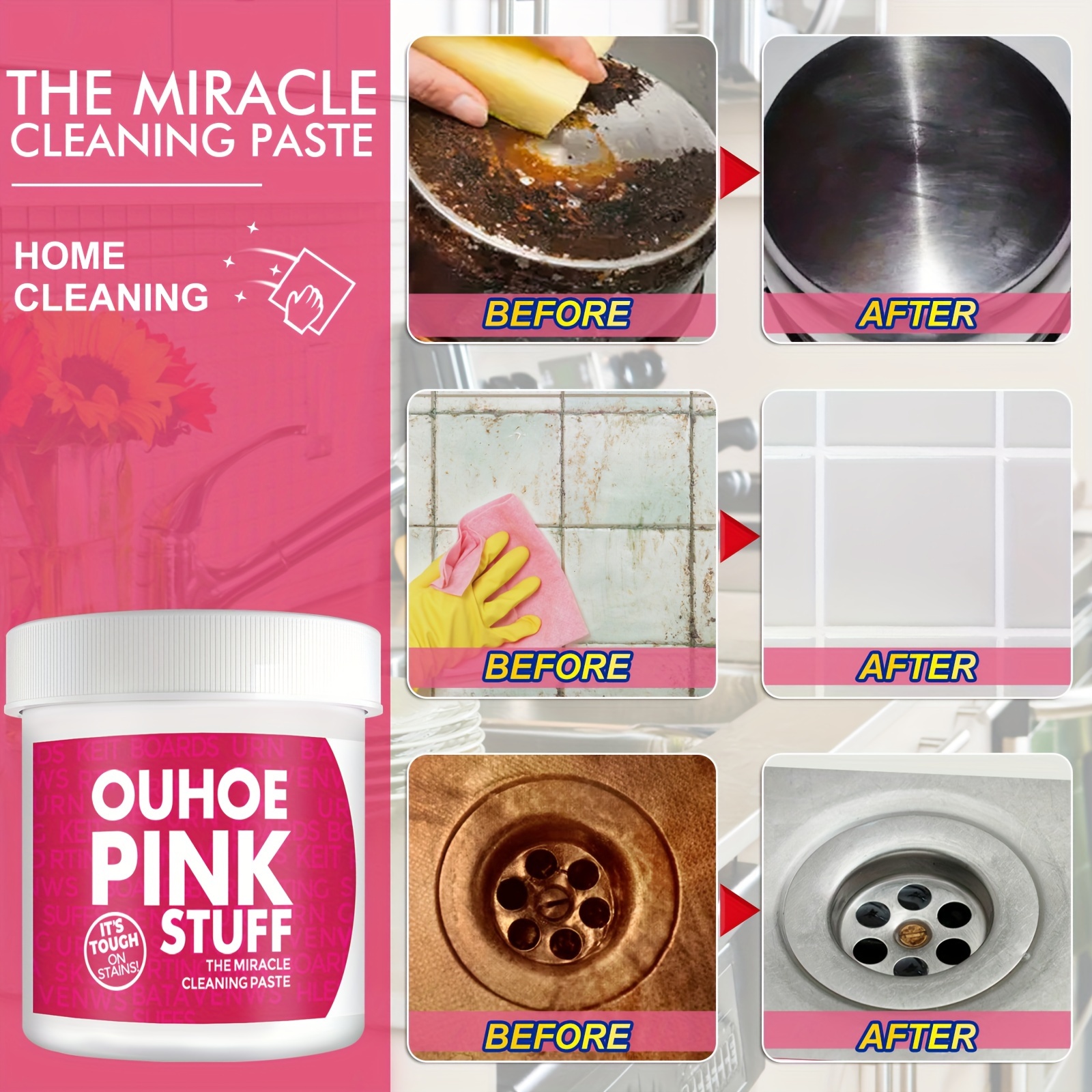 Pink Stuff Miracle Cleaning Paste Reviews  Pink Stuff Cleaner - Cleaning  Paste - Aliexpress