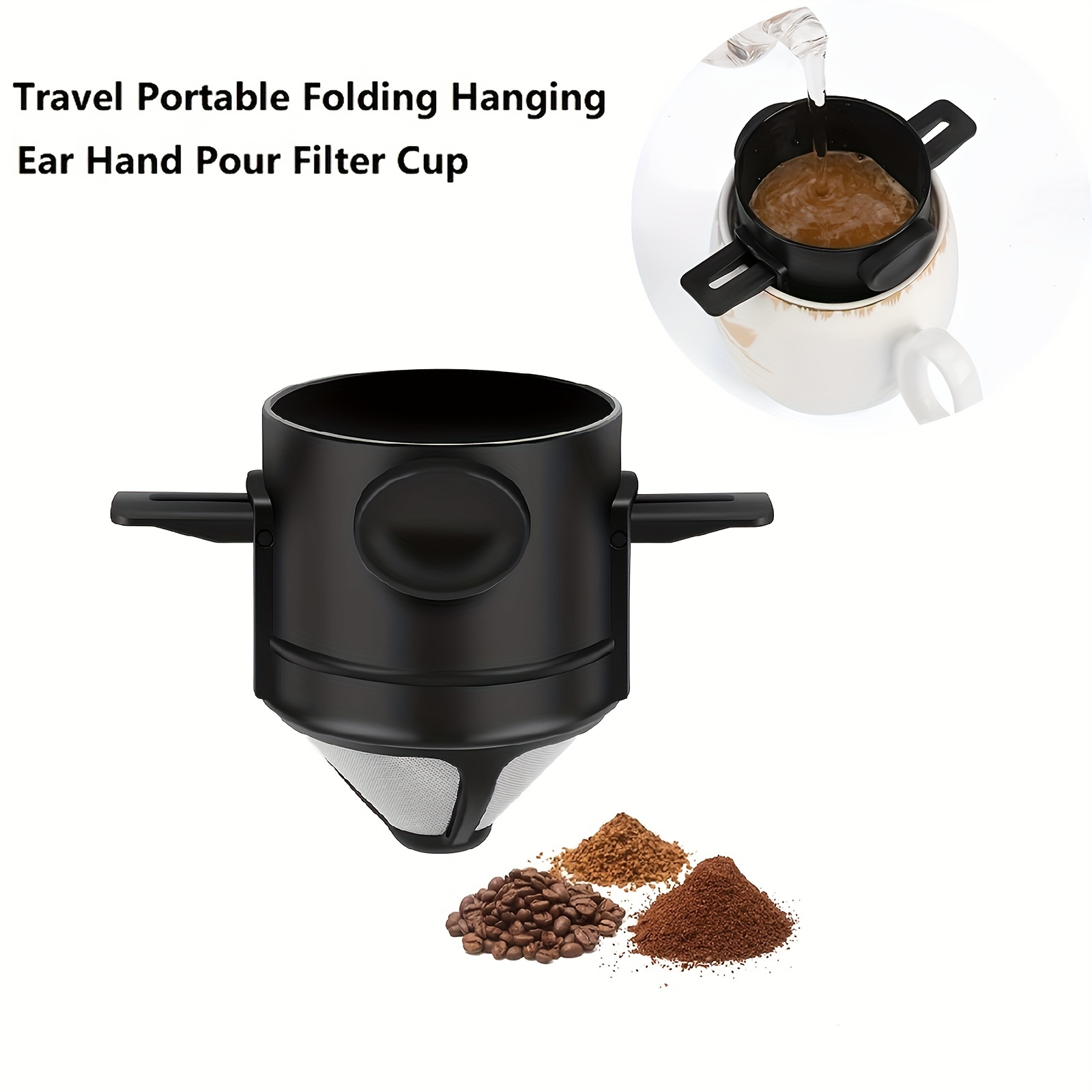 Coffee Drip Rack Coffee Accessories Reusable Hand Brewed Coffee Filter  Holder Hanging Bags Support for Barista Picnic Home Travel Outdoor only  bracket