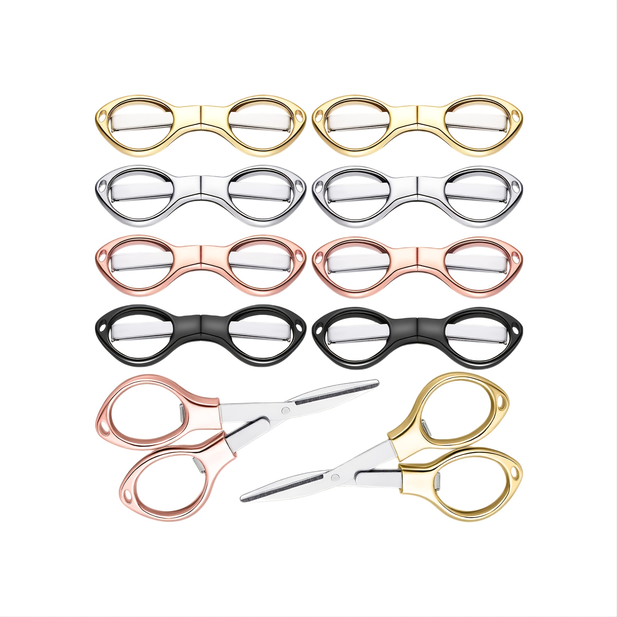  Stainless Steel Pocket Travel Folding Scissors Keychain Fishing  Scissors Thread Cutter : Arts, Crafts & Sewing
