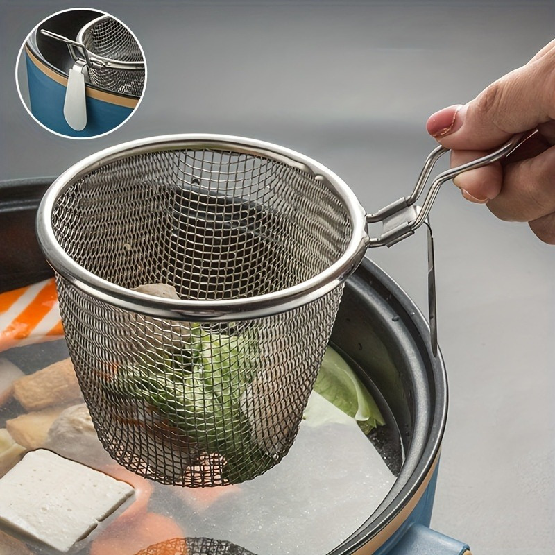 Upgrade Your Air Fryer With This 304 Stainless Steel Mesh Basket - Perfect  For Crispy Fries & More! - Temu