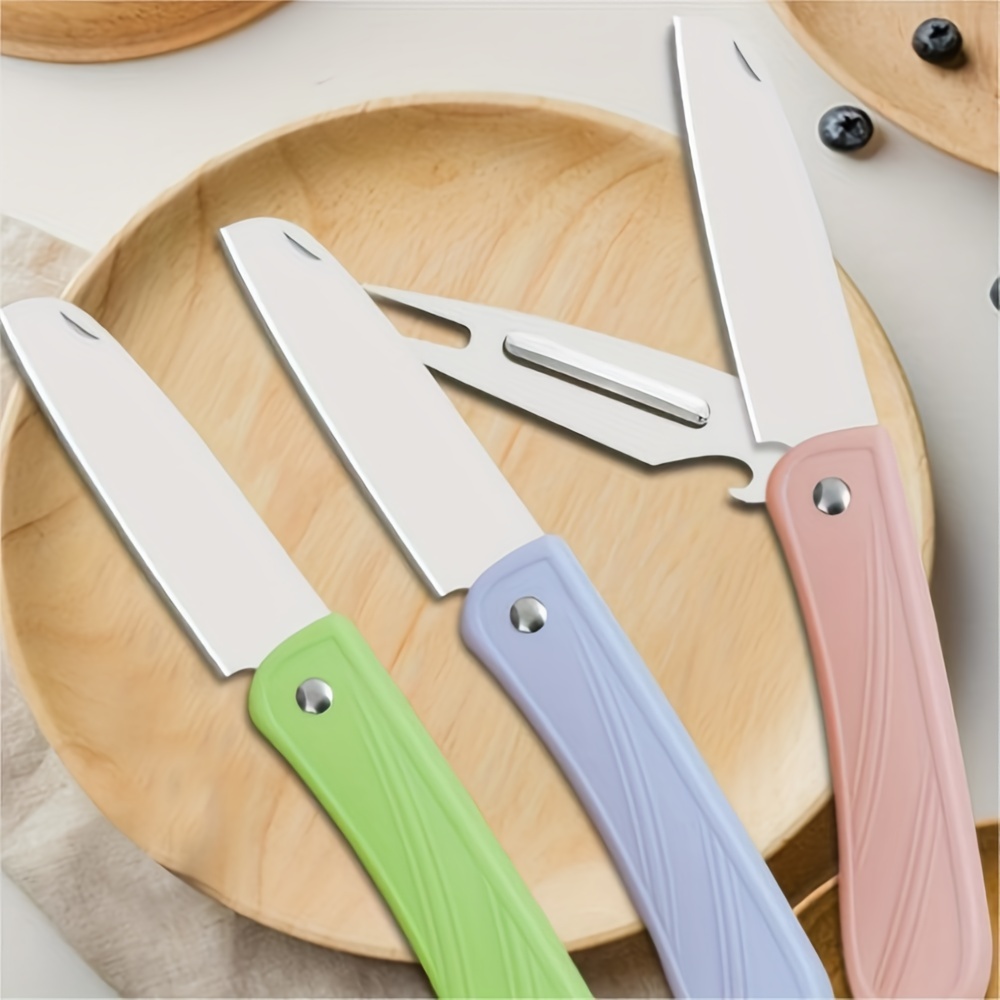 Ultra-sharp German Steel Paring Knives With Abs Handle And Knife Sheath -  Perfect For Fruit And Vegetable Prep - Temu