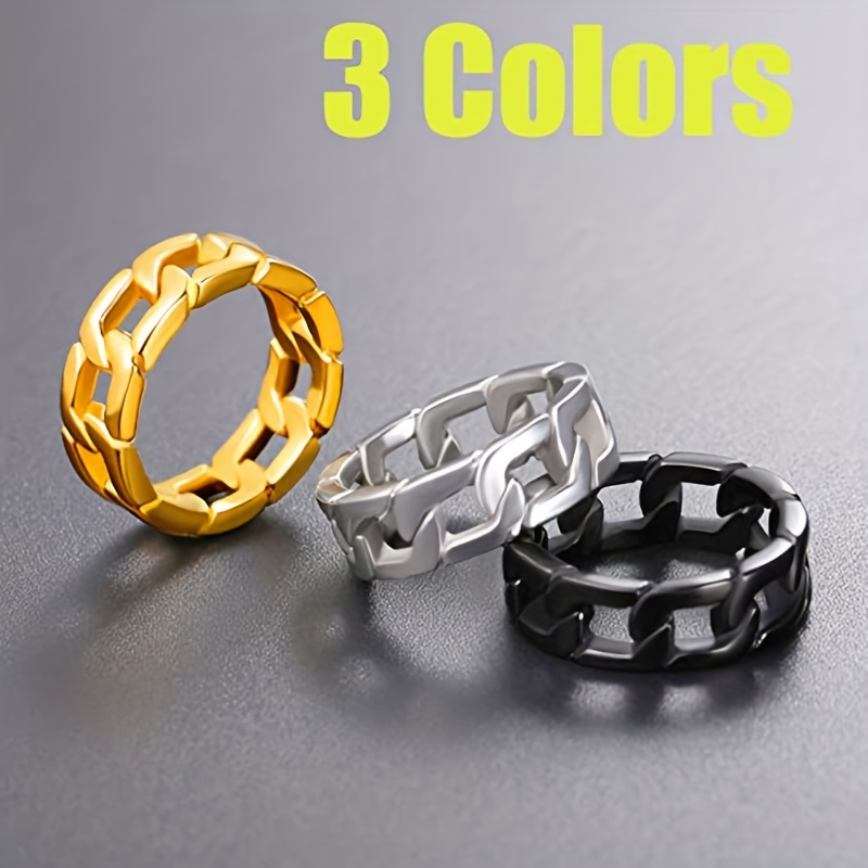 Stainless Steel Flexible Motorcycle, Bike Chain Ring Gold, Silver
