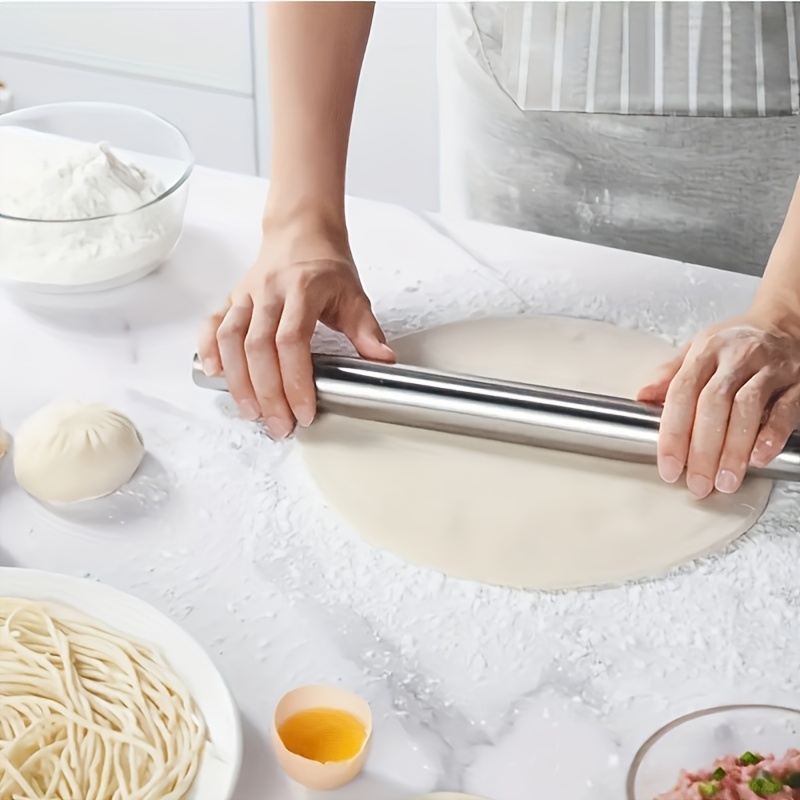 Silicone Rolling Pin Non-Stick Fondant Roller Kitchen Tool for Easy Rolling  Pasta Baking Cookies Pastries Pizza Dough, 12.6Inch