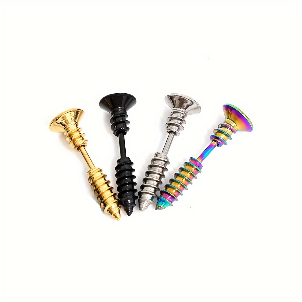 Round Flat Bit Screws Buttons Metal Studs Rivets Screwback - Temu