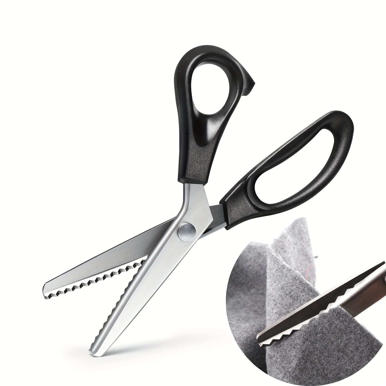 Scissors, Fabric Decorative Scissors, Round/Triangle Edge Pinking Shears  Scissors Clipper(5MM)