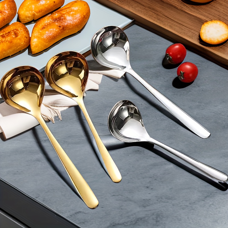 Square Head Soup Spoon Set Coffee Spoons Silverware - Temu