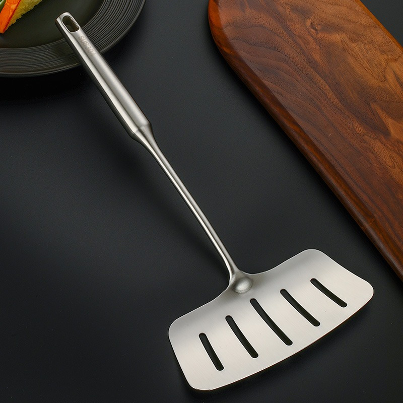 Spatule multi-usage avec manche en acier inoxydable - Palette à tourner