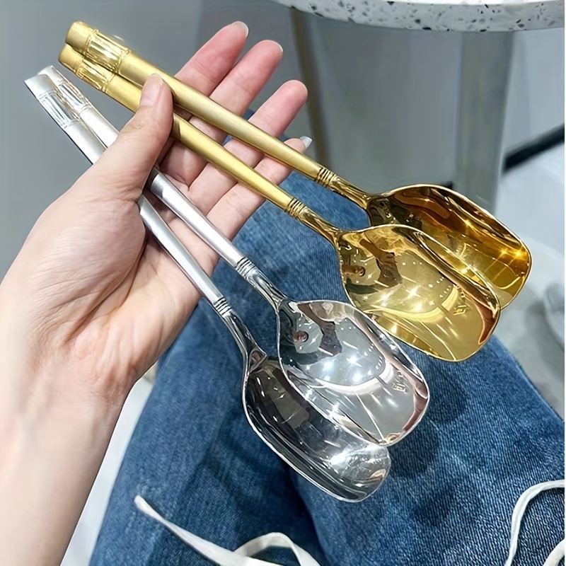 1/7pcs Gold Cooking Tool Set Chopsticks Tube Kitchenware Soup Ladle  Colander Set Egg Stirrer Food Clip Kitchen Utensils