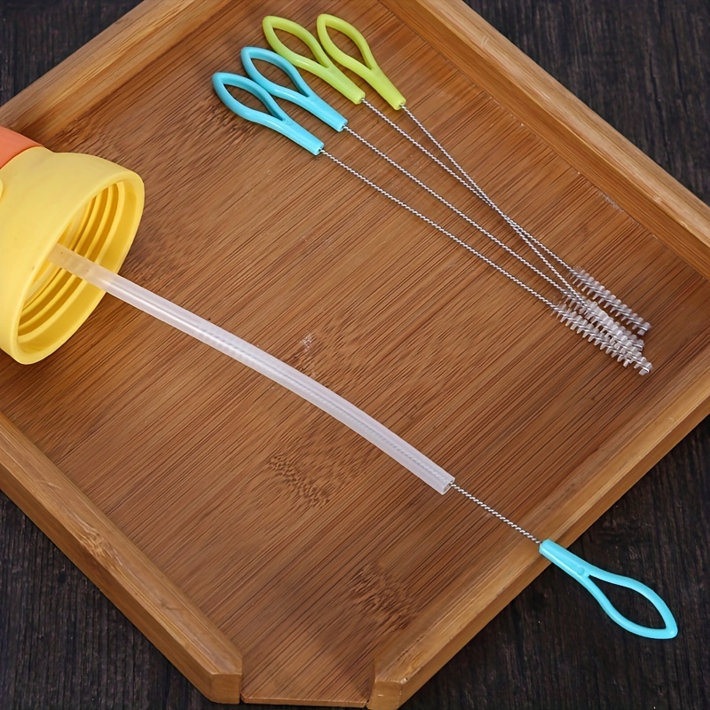 Long Straw Brush Silicone Pipe Cleaner: A Must-have Kitchen Gadget For  Cleaning Glass, Metal, And Silicone Pots! - Temu