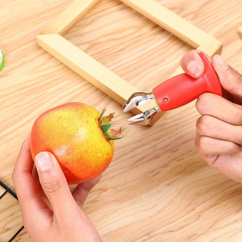 2pcs, Removedor De Tallos De Fresa Y Cortador De Fresas, Gadgets De Cocina,  Cosas De Cocina, Accesorios De Cocina, Artículos De Cocina Para El Hogar -  Temu