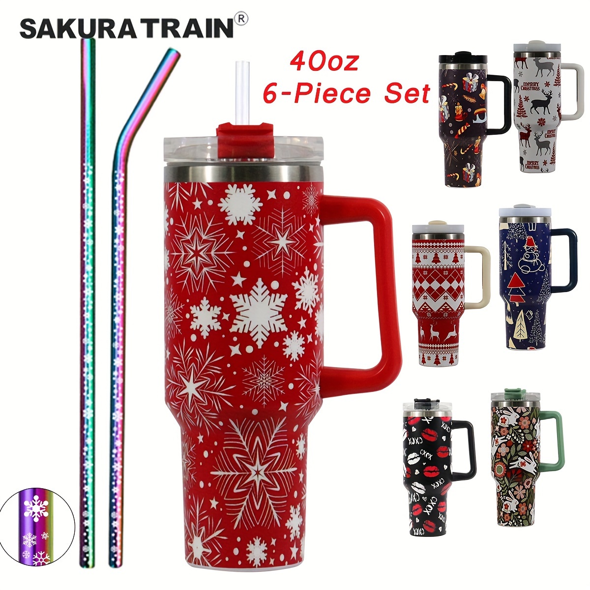 Christmas Santa Claus Straw Cup With Straw 500ml Double Wall Plastic Xmas  Cartoon Cute Glitter Tumbler Coffee Milk Mugs - Water Bottles - AliExpress