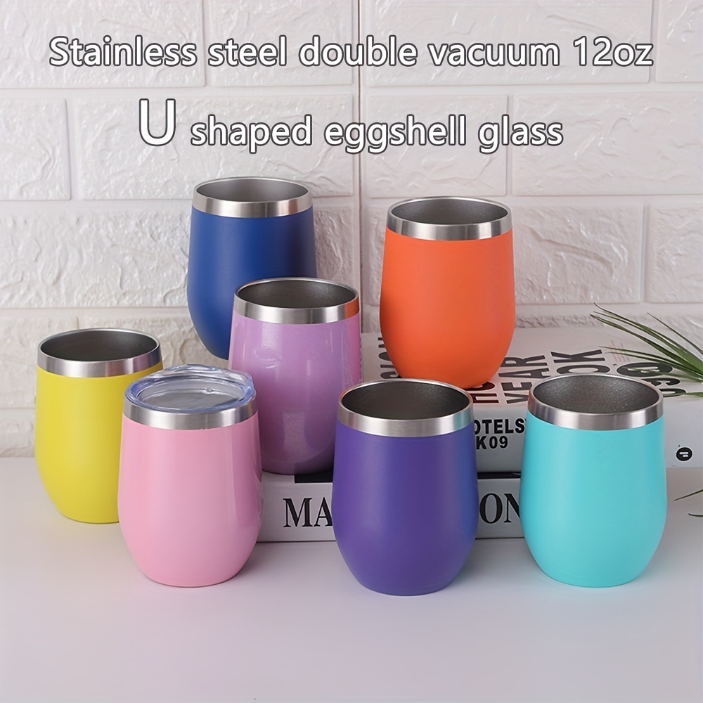 360ml Wine Tumbler Double-layer Vacuum Eggshell Thermos Cup Double