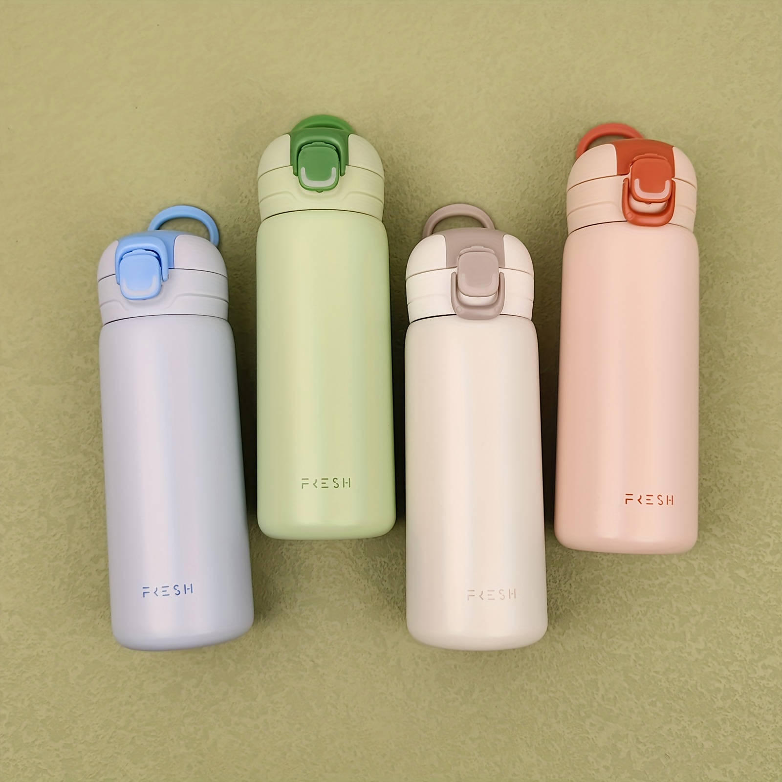 Portable High-End Stainless Steel Vacuum Cup Creative Smart Insulation  Bottle Student High-Value Accompany Bring Own Thermos Mug