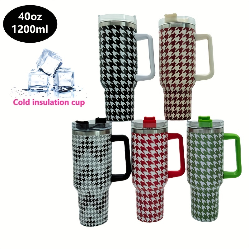 Red Black Plaid Vacuum Thermos Christmas Tartan Check Insulated Water  Bottle Stainless Steel Double Wall Flask Bottles, Sports Coffee Travel Mug  Cup