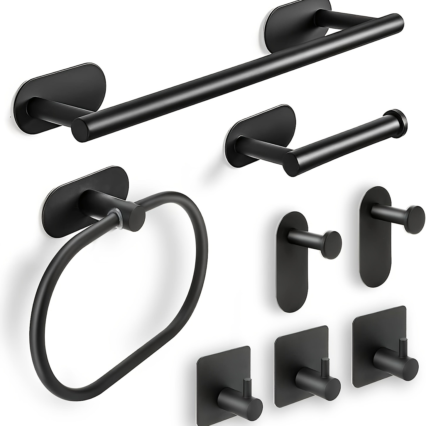 14pcs Juego Accesorios Baño Negro Mate Juego Hardware Baño - Temu