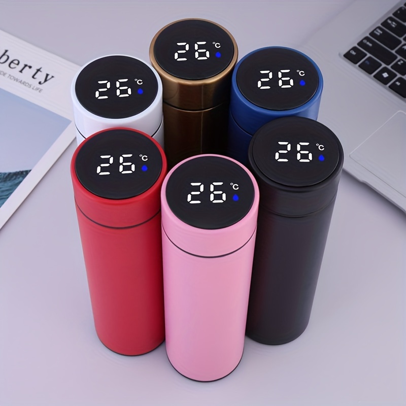 500ml Smart Water Bottle Stainless Steel Thermos Temperature Display  Leakproof Vacuum Flasks Coffee Cup Milk Mug Christmas Gift