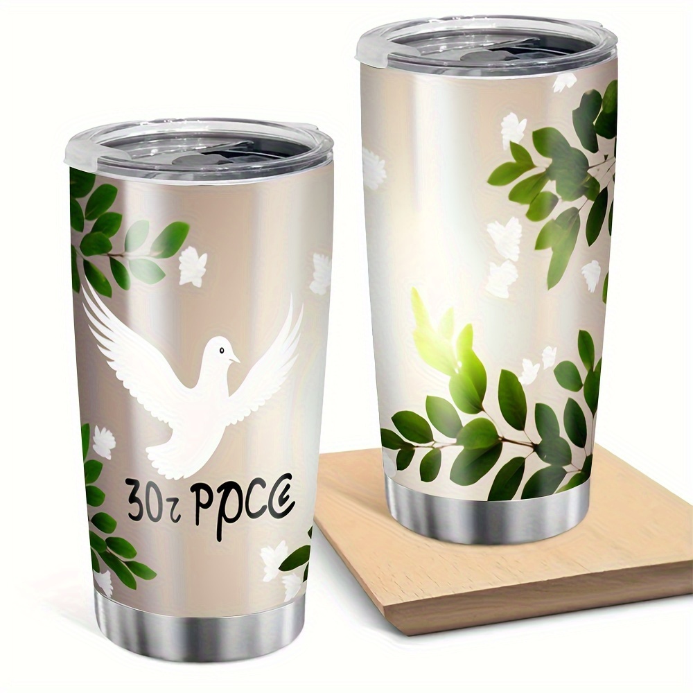 Four Leaf Clover Lucky Stainless Steel 20 oz Travel Tumbler, Vacuum  Insulated & Double Wall with Leakproof Sliding Lid