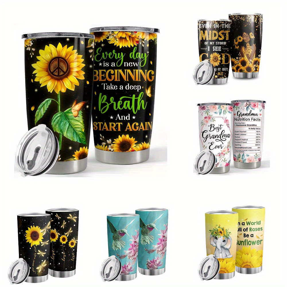 Sunflower Aztec Stanley, **FREE KEYCHAIN, Engraved 40 oz Tumbler