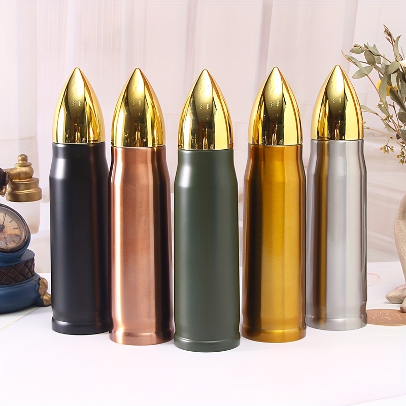 1pc Candy-colored Bullet Design Stainless Steel Vacuum Insulated