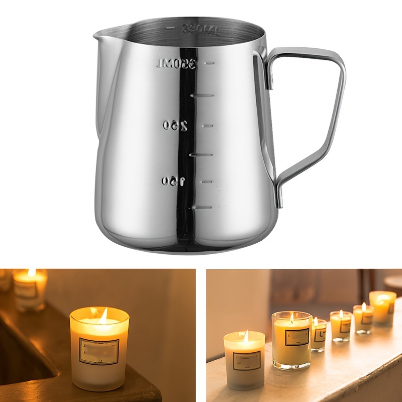 Candle Making Pouring Pot, 20oz Wax Melting Pot,304Stainless Steel Candle  Making Pitcher With Heat-Resistant Handle And Dripless Pouring Spout Design