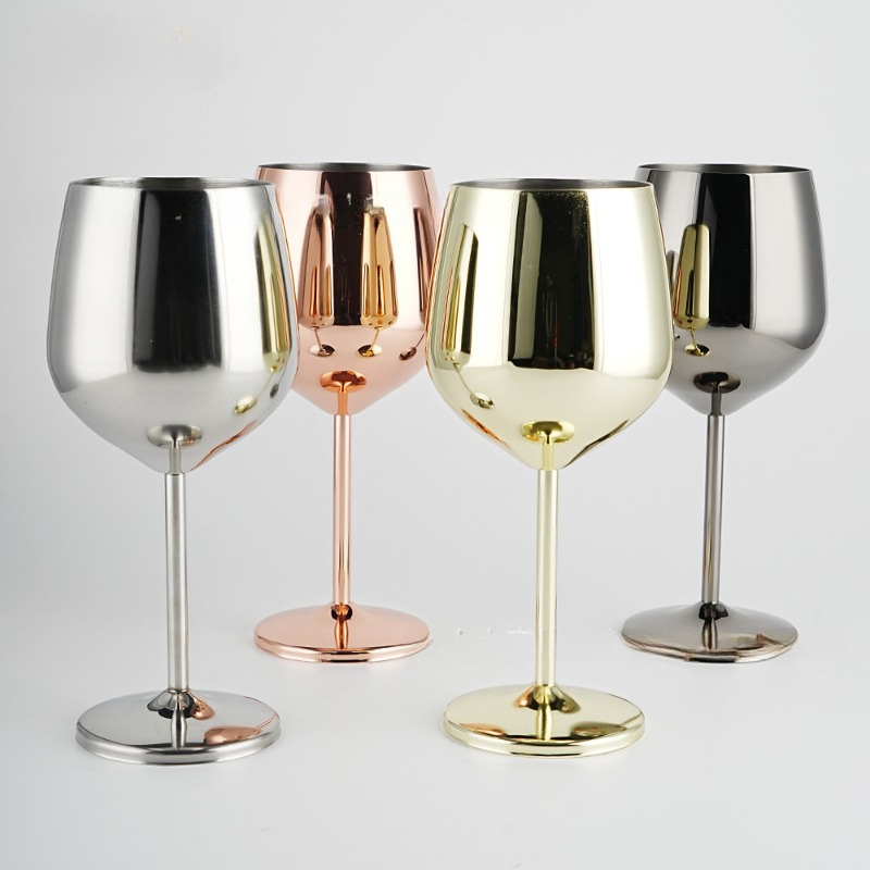 Brass Wine Glass Vintage Goblet Stainless Steel Tumbler Trim Decor for Home  Buddhist Candle Holder 2 Pcs 